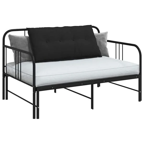 vidaXL Rücken Kissen Schwarz 100 x 50 cm Mikrofaserstoff