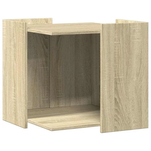 vidaXL Katzenklo Sonoma Eiche 53x53x51 cm Holzwerkstoff