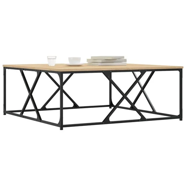 vidaXL Couchtisch Sonoma-Eiche 100x100x40 cm Holzwerkstoff