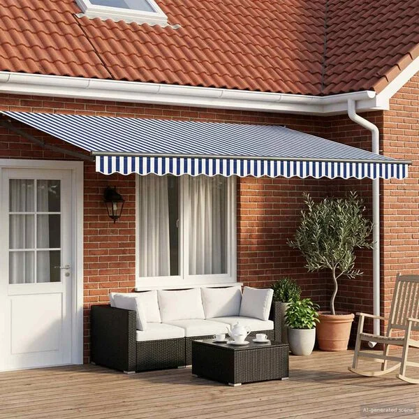 vidaXL Manuelle Gelenkarmmarkise mit LEDs 4 x 2 m