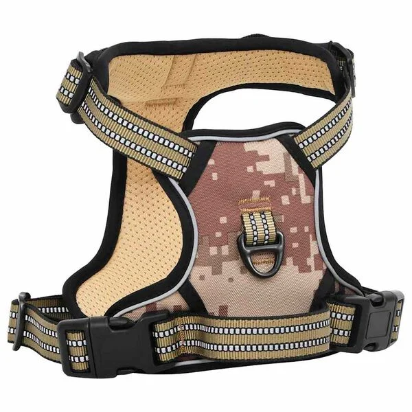 vidaXL Hundegeschirr mit Leine & Halsband Verstellbar Camouflage XL