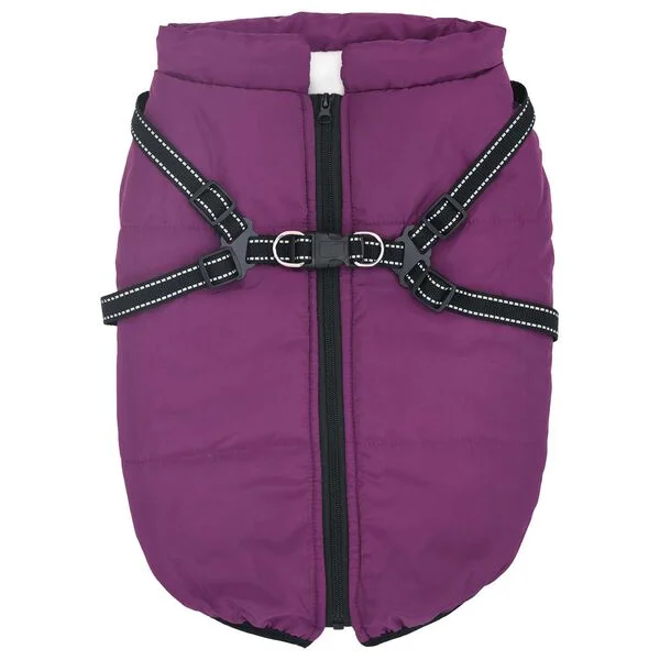 vidaXL Hundemantel Lila L48 Fleece und Polyester