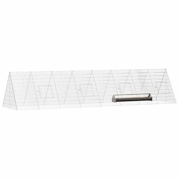 vidaXL Hühnerkäfig Silber 430 x 100 x 85 cm Verzinkter Stahl