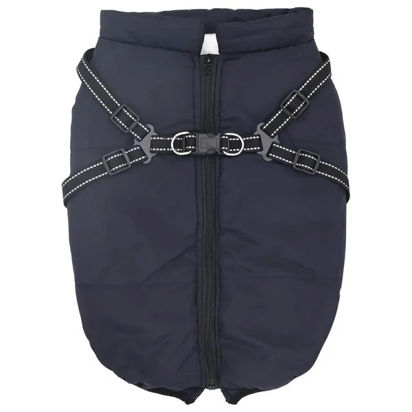 vidaXL Hundemantel Marineblau L44 Fleece und Polyester