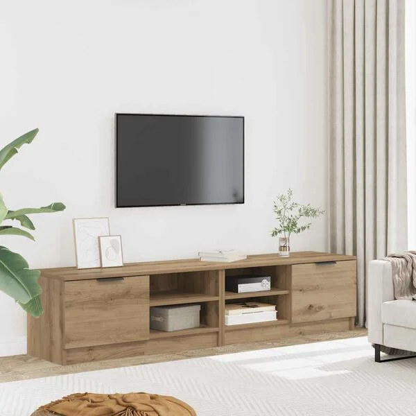 vidaXL TV-Schränke 2 Stk. Artisan-Eiche 80x35x36, 5cm Holzwerkstoff