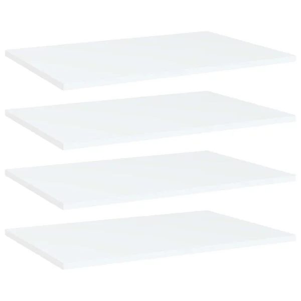 vidaXL Bücherregal-Bretter 4 Stk. Weiß 60x40x1, 5 cm Holzwerkstoff