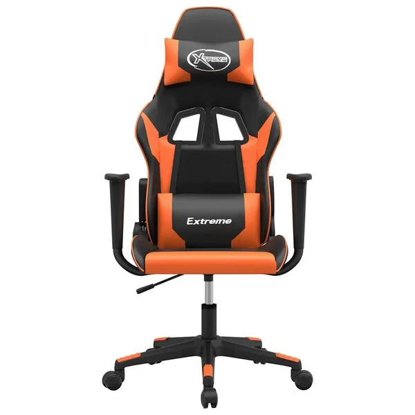 vidaXL Gaming-Stuhl Schwarz und Orange Kunstleder