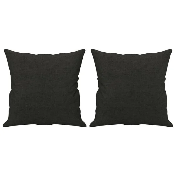 vidaXL Zierkissen 2 Stk. Schwarz 40x40 cm Stoff