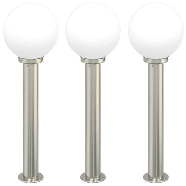 vidaXL Pollerleuchten 3 Stück 80 cm Edelstahl IP44