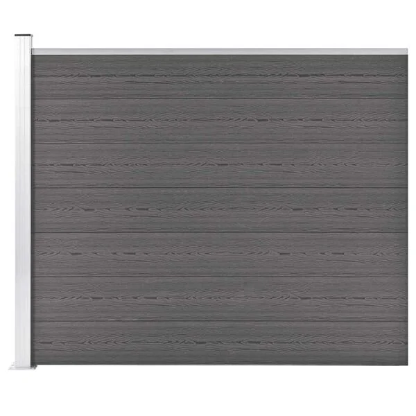vidaXL Zaunelement WPC 175x146 cm Grau
