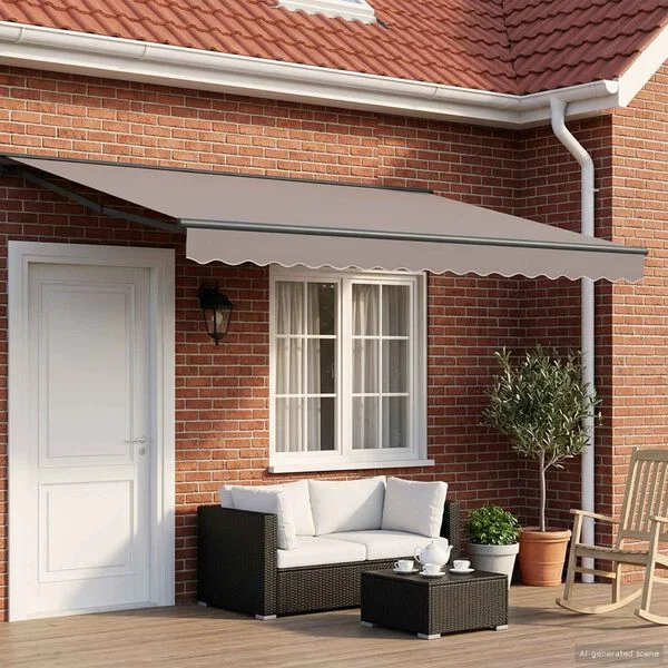 vidaXL Solar Electric Awning Frame 4 x 2 m Anthrazit