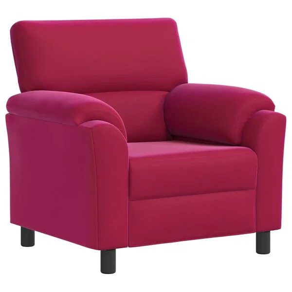 vidaXL Sofa-Set 2 pcs Weinrot Samt