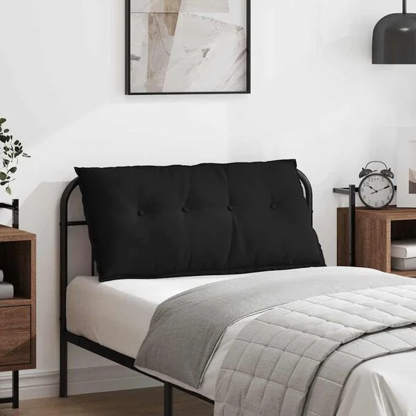 vidaXL Rücken Kissen Schwarz 100 x 50 cm Mikrofaserstoff