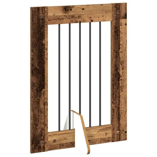 vidaXL Klappbares Hundetor mit Ständern 6 stk. Altholz 362 cm