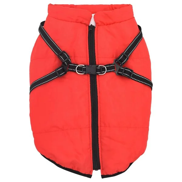 vidaXL Hundemantel Rot L48 Fleece und Polyester