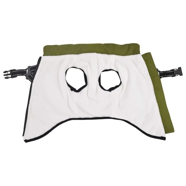 vidaXL Hundemantel Olivegrün L32 Fleece und Polyester