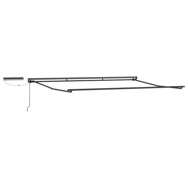 vidaXL Solar Electric Awning Frame 4 x 2 m Anthrazit