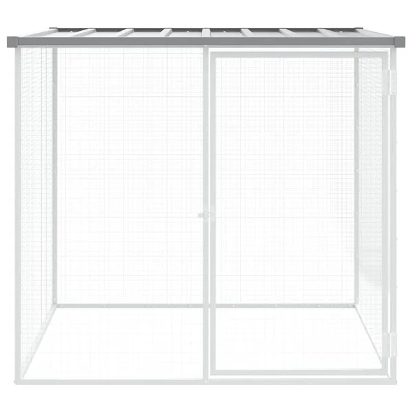 vidaXL Hühnerkäfig mit Dach Hellgrau 103x98x90 cm Verzinkter Stahl