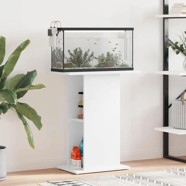 vidaXL Aquariumständer Weiß 60, 5x36x72, 5 cm Holzwerkstoff