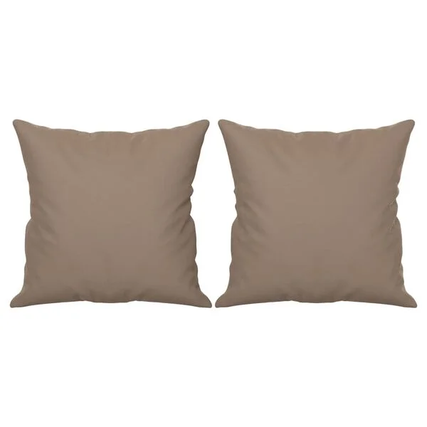 vidaXL Zierkissen 2 Stk. Taupe 40x40 cm Mikrofasergewebe