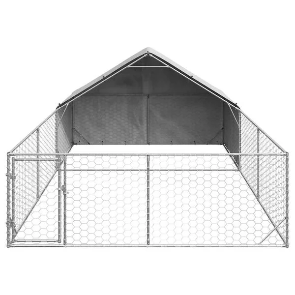 vidaXL Outdoor-Hundezwinger mit Auslauf 6x3x1, 9 m Verzinkter Stahl