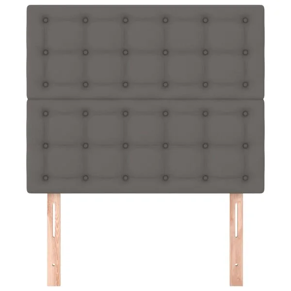 vidaXL Kopfteil Grau 80x5x118/128 cm Kunstleder