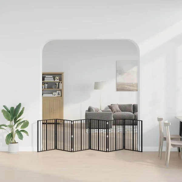vidaXL Hundetor 6 stk. Schwarz 60 x 80 cm Verzinkter Stahl