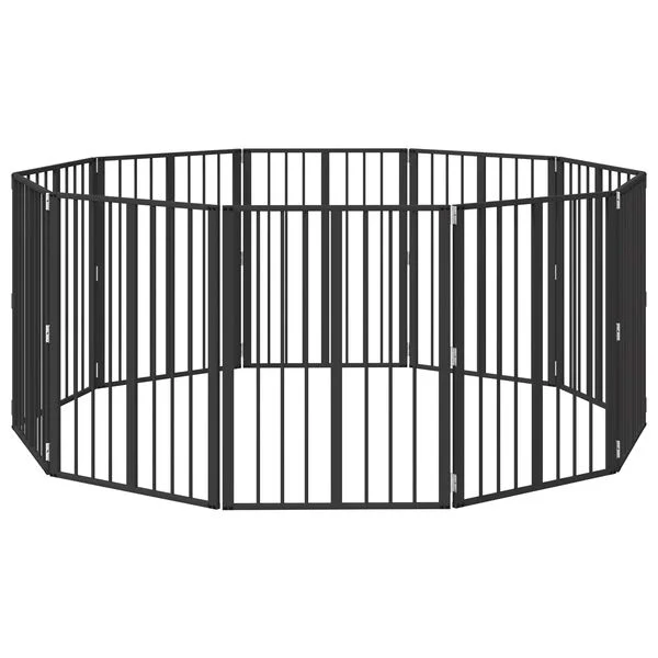 vidaXL Hundetor 10 stk. Schwarz 60 x 80 cm Verzinkter Stahl