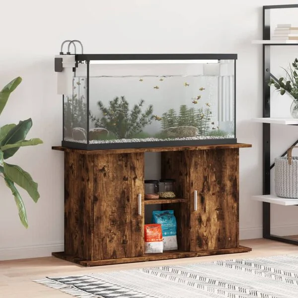 vidaXL Aquariumständer Räuchereiche 101x41x58 cm Holzwerkstoff