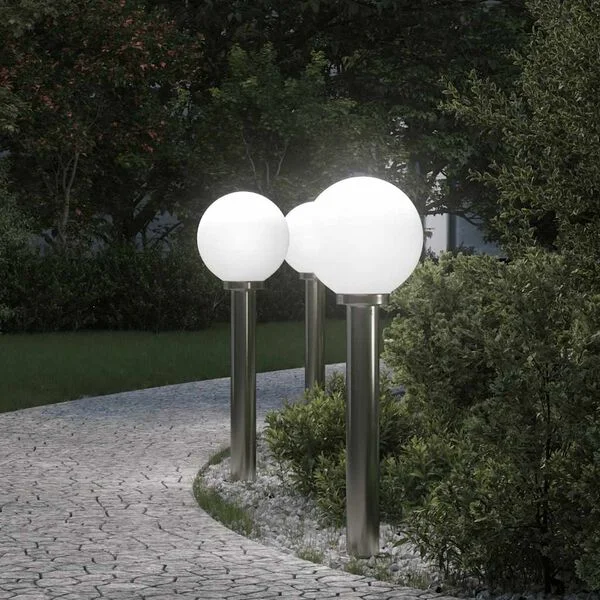 vidaXL Pollerleuchten 3 Stück 80 cm Edelstahl IP44