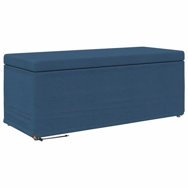 vidaXL Hocker Blau 101 x 41 x 40 cm Stoff und Pressholz
