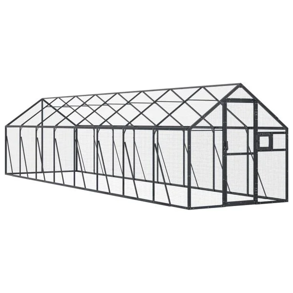 vidaXL Voliere Anthrazit 1, 79x8x1, 85 m Aluminium