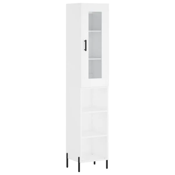 vidaXL Highboard Weiß 34, 5x34x180 cm Holzwerkstoff